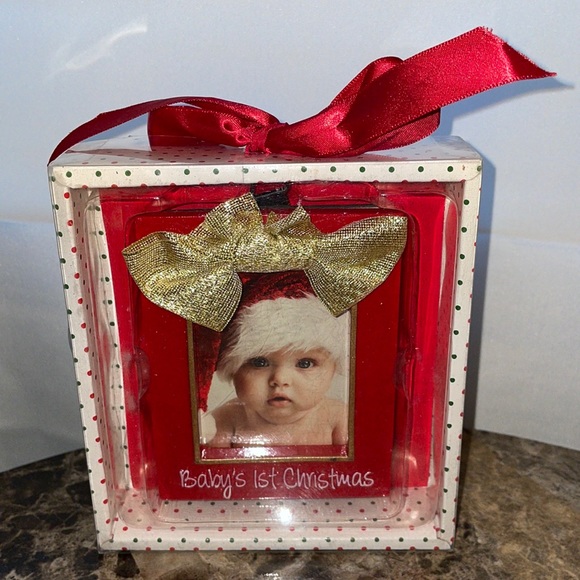 Baby’s 1st Christmas Photo Frame and Ornament NWT - Picture 1 of 1